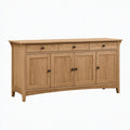 Sideboard 180 x 45 x 90 cm aus Holz in Eichenfarbe mit 3 Schubladen und 4 Türen im Landhausstil