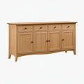 Sideboard 180 x 45 x 90 cm aus Holz Naturbraun mit 4 Türen und 4 Schubladen