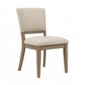 Esszimmerstuhl 48 x 58 x 88 cm aus Holz mit Stoffbezug Beige Braun gepolstert